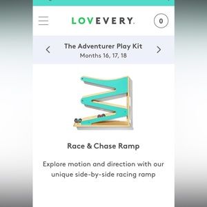 Lovevery racing toy with 2 cars